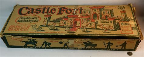 old metal box castle toy|medieval toy castles.